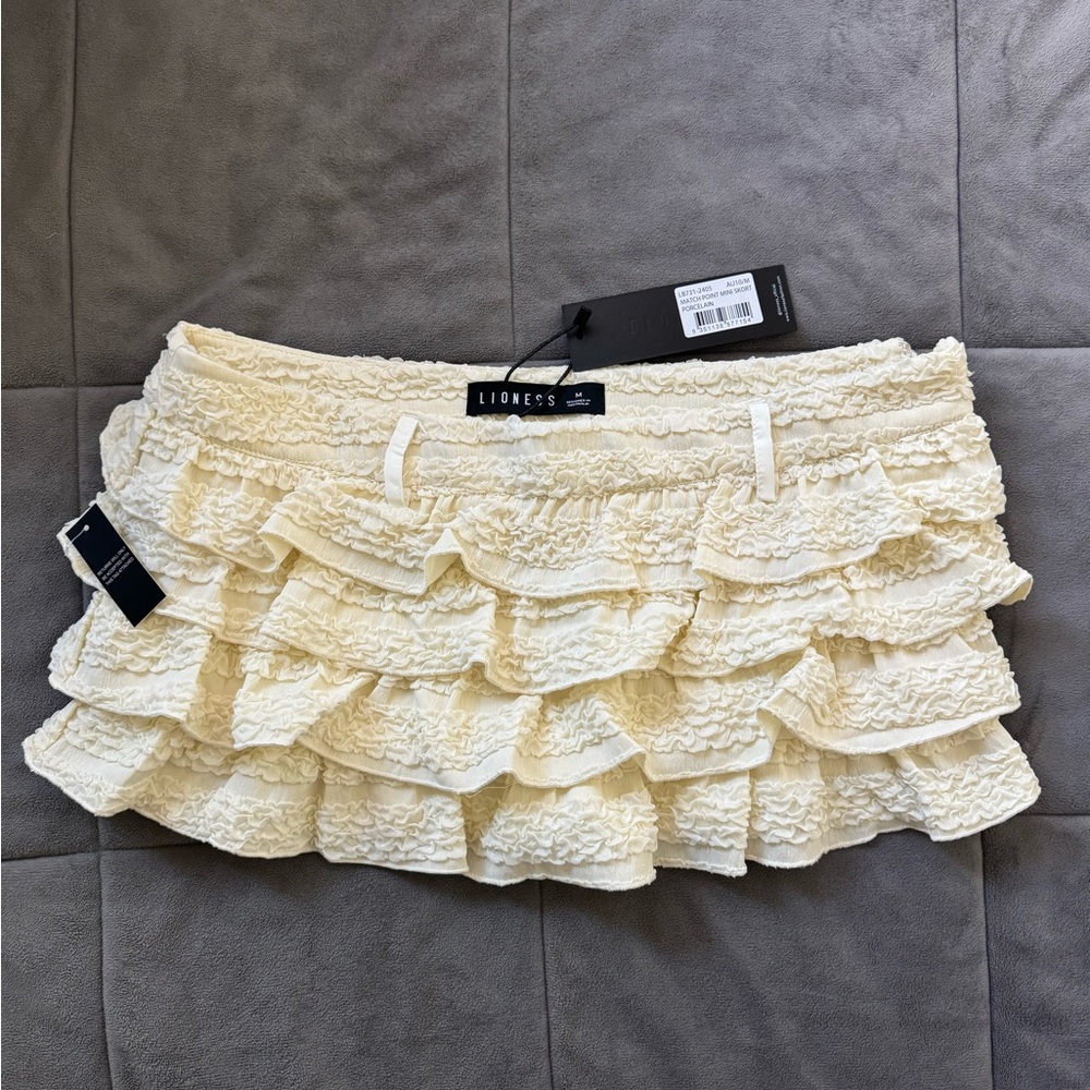 Lioness Match Point Mini Skort Porcelain NWT